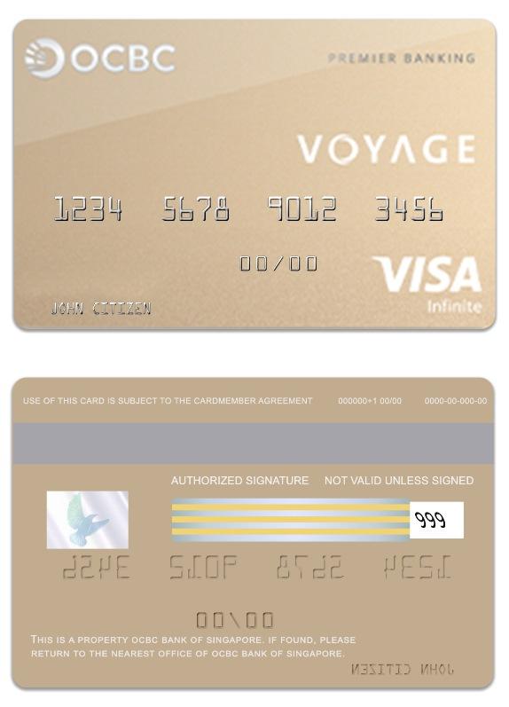 Singapore OCBC Bank voyage visa infinite card